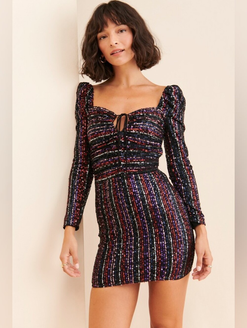 Saylor Didion Sequin Mini Dress XS